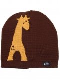 eloisbio-bonnet en laine giralf marron-jaune bellio