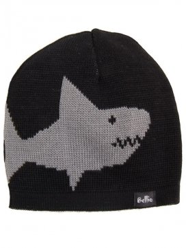 eloisbio-bonnet en laine sharky noir-gris bellio