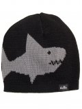 eloisbio-bonnet en laine sharky noir-gris bellio