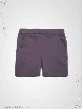 Short enfant gris foncé en coton bio