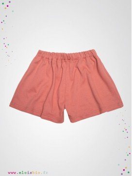 short-fille-coloris-pêche-coton-bio-wooly-organic-eloisbio