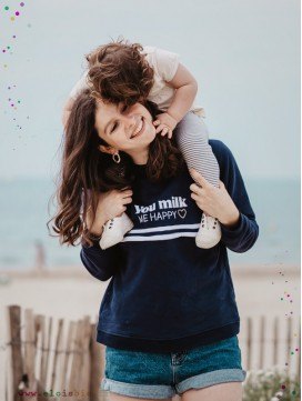 Sweat allaitement You milk me happy coton bio