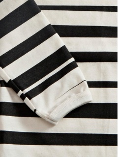 Doudou bio noir et blanc - stripes