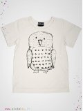 Tee-shirt enfant motif hibou manches courtes