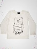 Tee-shirt motif hibou manches longues