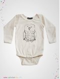 Body enfant écru motif hibou