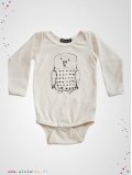 Body enfant écru motif hibou