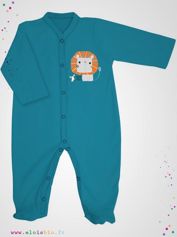 Pyjama une-pièce brun en coton, enfant - Souris Mini – Souris Mini