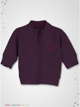 Gilet prune doublé polaire