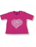 eloisbio-ts09 tee shirt manches courtes interlock rose violette coeur