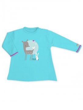 eloisbio-ts1412 minizabi tee-shirt-fille-bleu azur mini biche