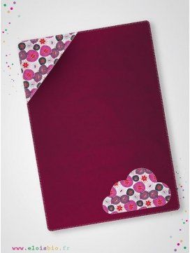 Couverture polaire framboise "Nuage"