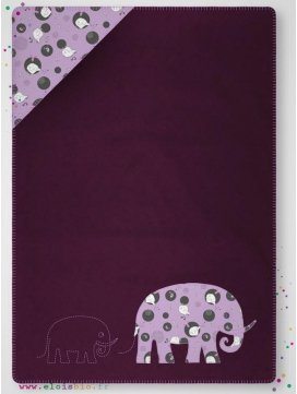 Couverture polaire prune "mini-poule"