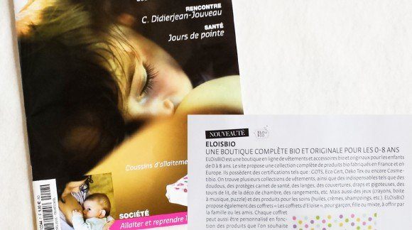 BÉBÉ AU SEIN MAGAZINE PARLE DE ELO IS BIO