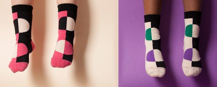 Les Chaussettes Aarrekid, avant et après!